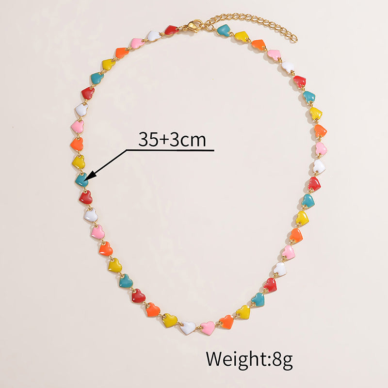 Pulsera de corazón de colores