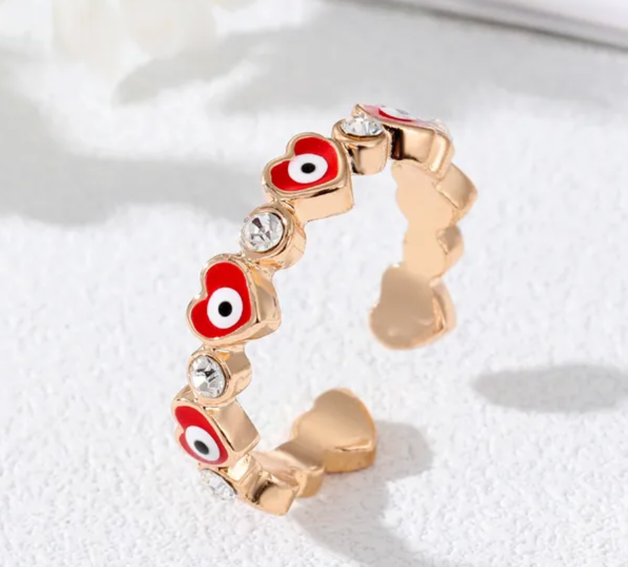 Anillo ajustable de ojo turco