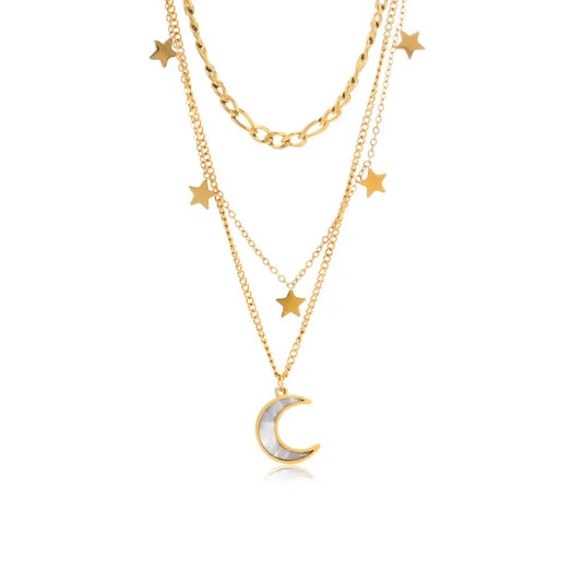 Collar de luna y estrellas